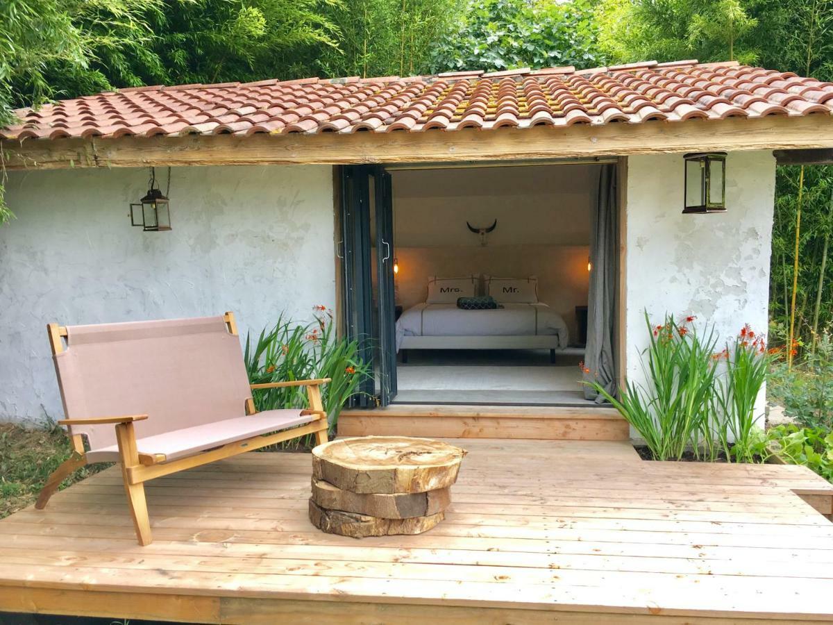 Coco Barn Wood Lodge Angresse Buitenkant foto