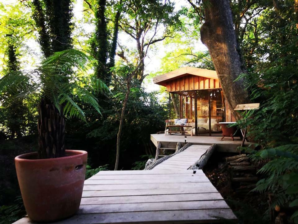 Coco Barn Wood Lodge Angresse Buitenkant foto